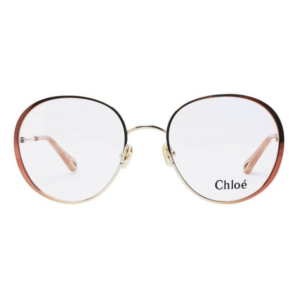 NEW CHLOE EYEGLASSES NUDE ROUND WOMEN EYEWEAR CHLOE CH0018O 002 - Picture 2 of 3
